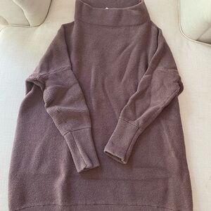 Purple slouch free people tunic sweater